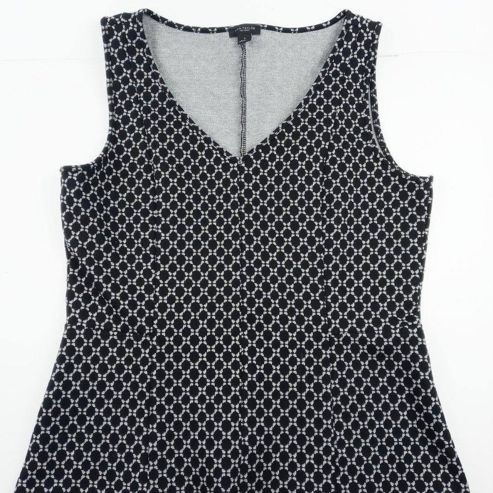 Women's Ann Taylor Factory  Size S Blouse Black Pullover Sleeveless Geometric